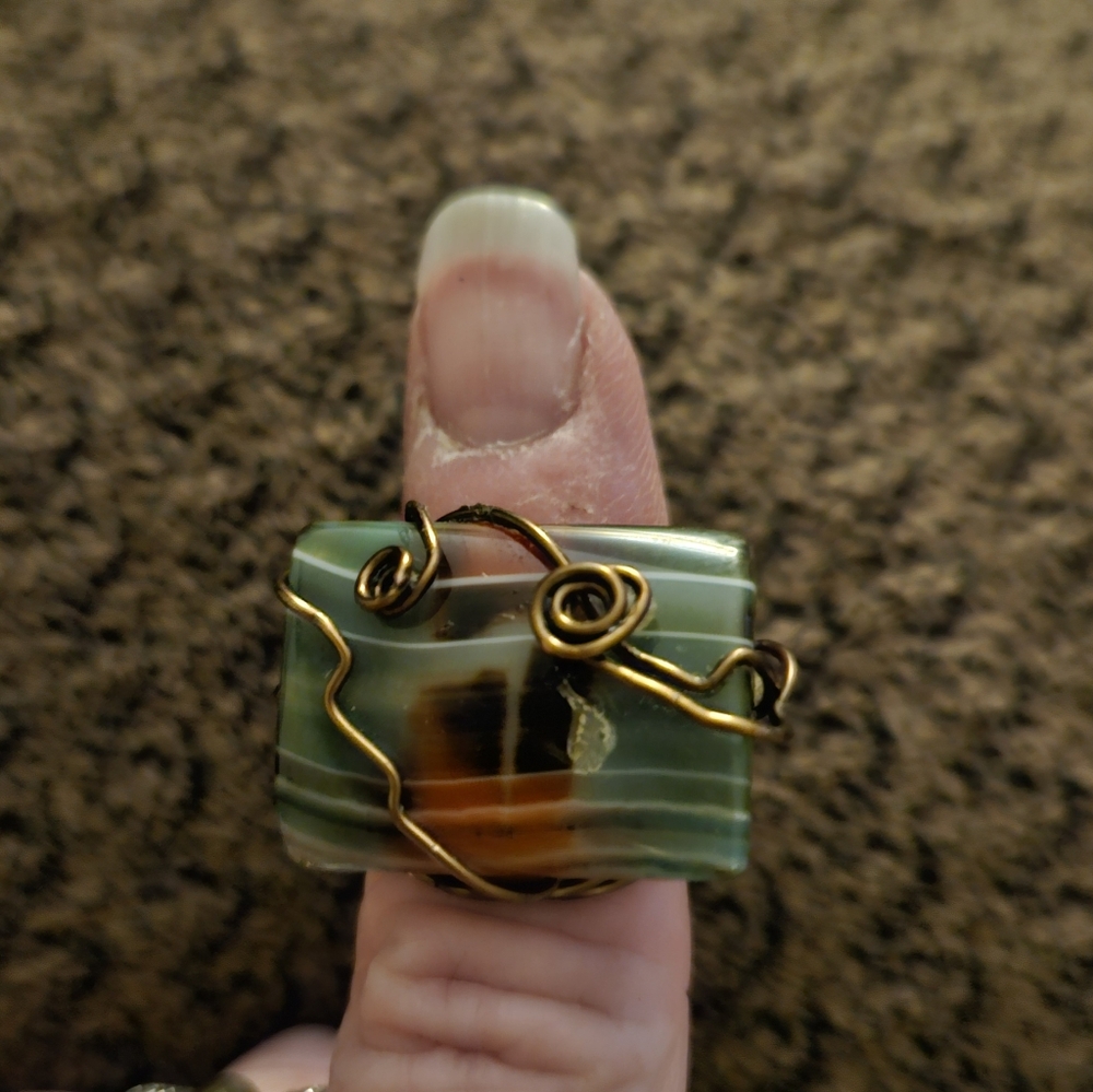 Handmade agate ring - Picture 3 of 6